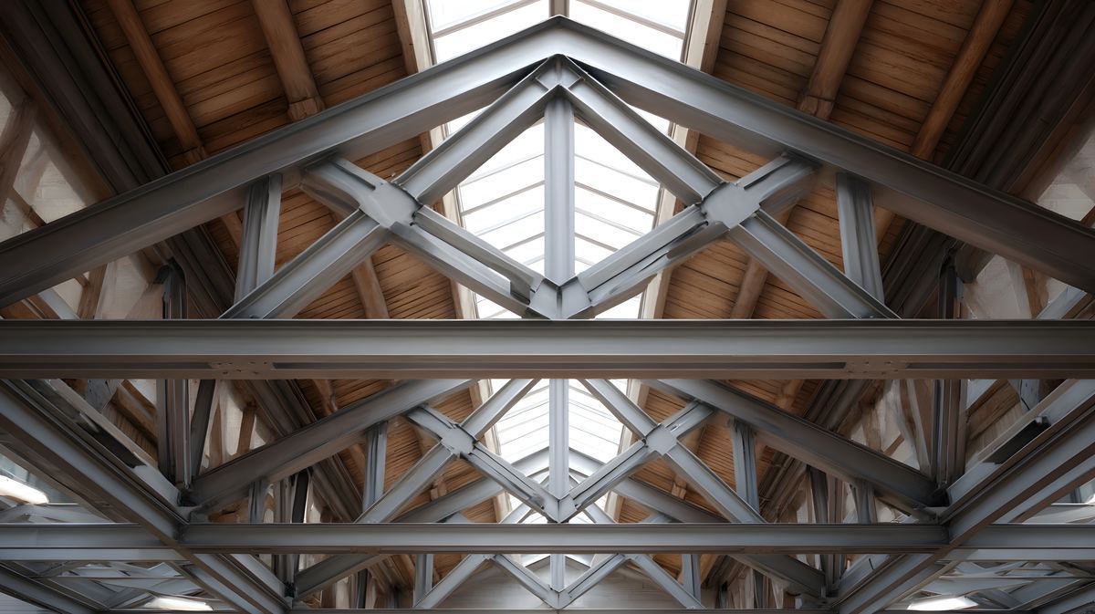 Metal roof truss structure